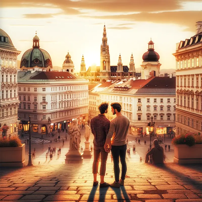 Gay Couple in Vienna